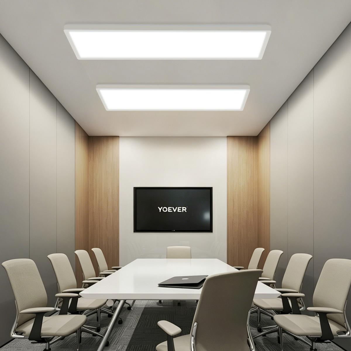 LED DECKENLEUCHTE Kryth 58/20/3 cm - Weiß, Kunststoff (58/20/3cm) - ZMH
