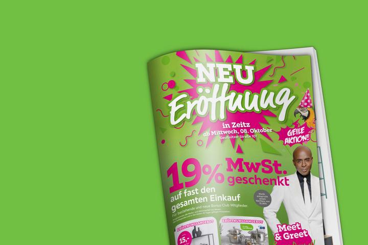 Prospekt Eröffnung mömax Zeitz