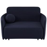 SCHLAFSOFA Paxi 145 cm - Schwarz/Dunkelblau, Textil/Metall (145/84/106cm) - Selsey