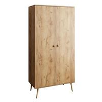 KLEIDERSCHRANK Zweitüriger HARMONY Craft Gold Eiche - Eichefarben, Holzwerkstoff (100/202/52cm) - Lookway