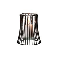 WINDLICHT Nero 17 cm - Transparent/Schwarz, Glas/Metall (14.5/17/14.5cm) - Ritzenhoff Breker