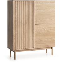 KOMMODE Sapporo mit 3 Türen, eiche Cremona - Eichefarben, Holzwerkstoff (106/130/37cm) - Beautysofa