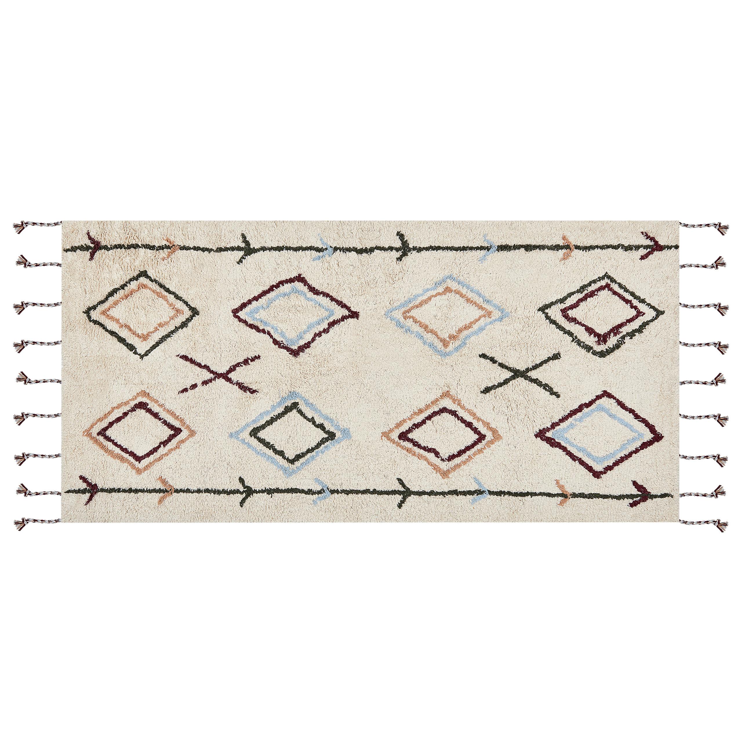 TEPPICH geflochten Corum 150/80 cm - Beige, Textil (80/150cm) - Beliani