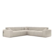 ECKSOFA Celes Premium In Sven - Weiß, Holzwerkstoff/Textil (246/246cm) - Fun Möbel
