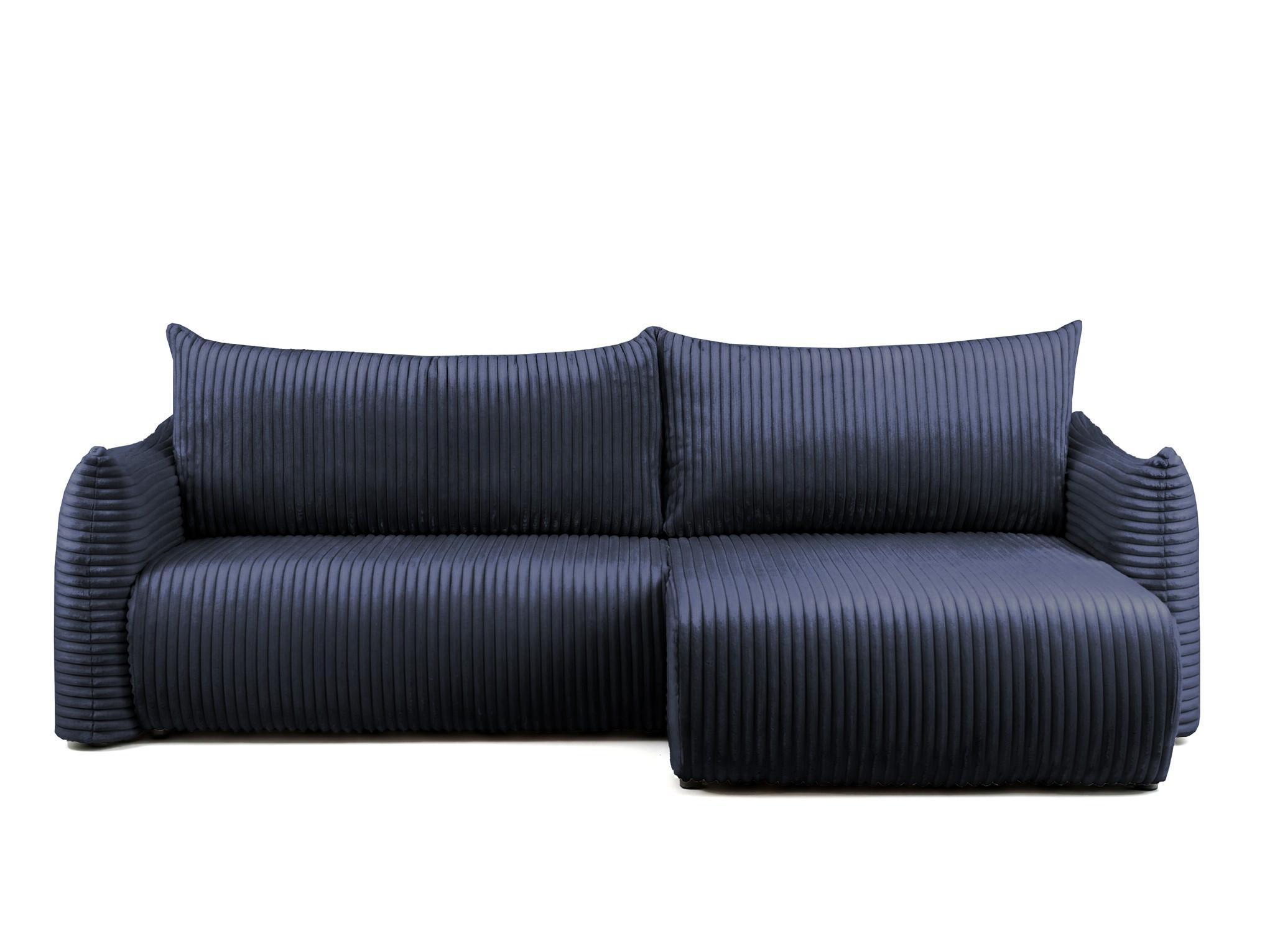 ECKSOFA Mailand Mit Schlaffunktion - Dunkelblau, Holzwerkstoff/Textil (260/154cm) - Fun Möbel