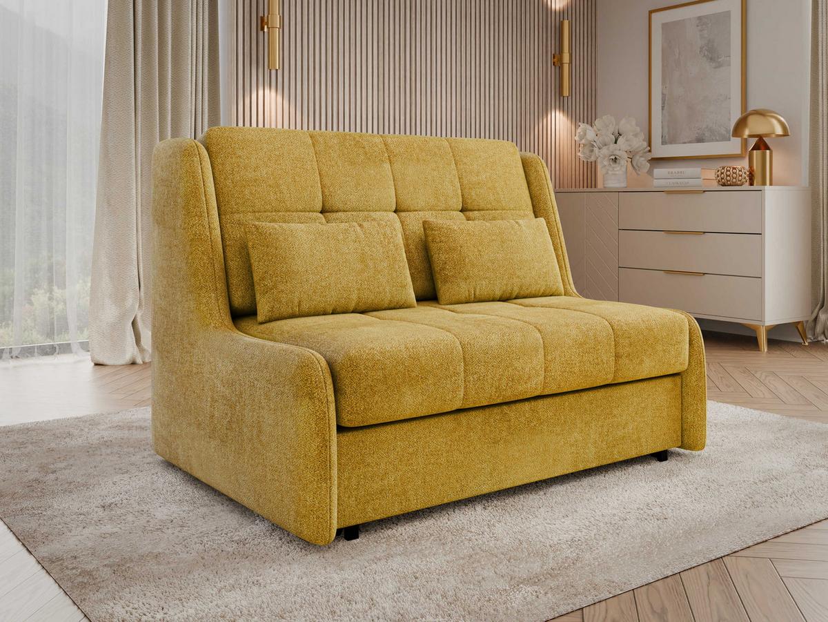 SCHLAFSOFA Viva Elite II - Gelb/Schwarz, Holz/Metall (126/85/98cm) - MIRJAN24