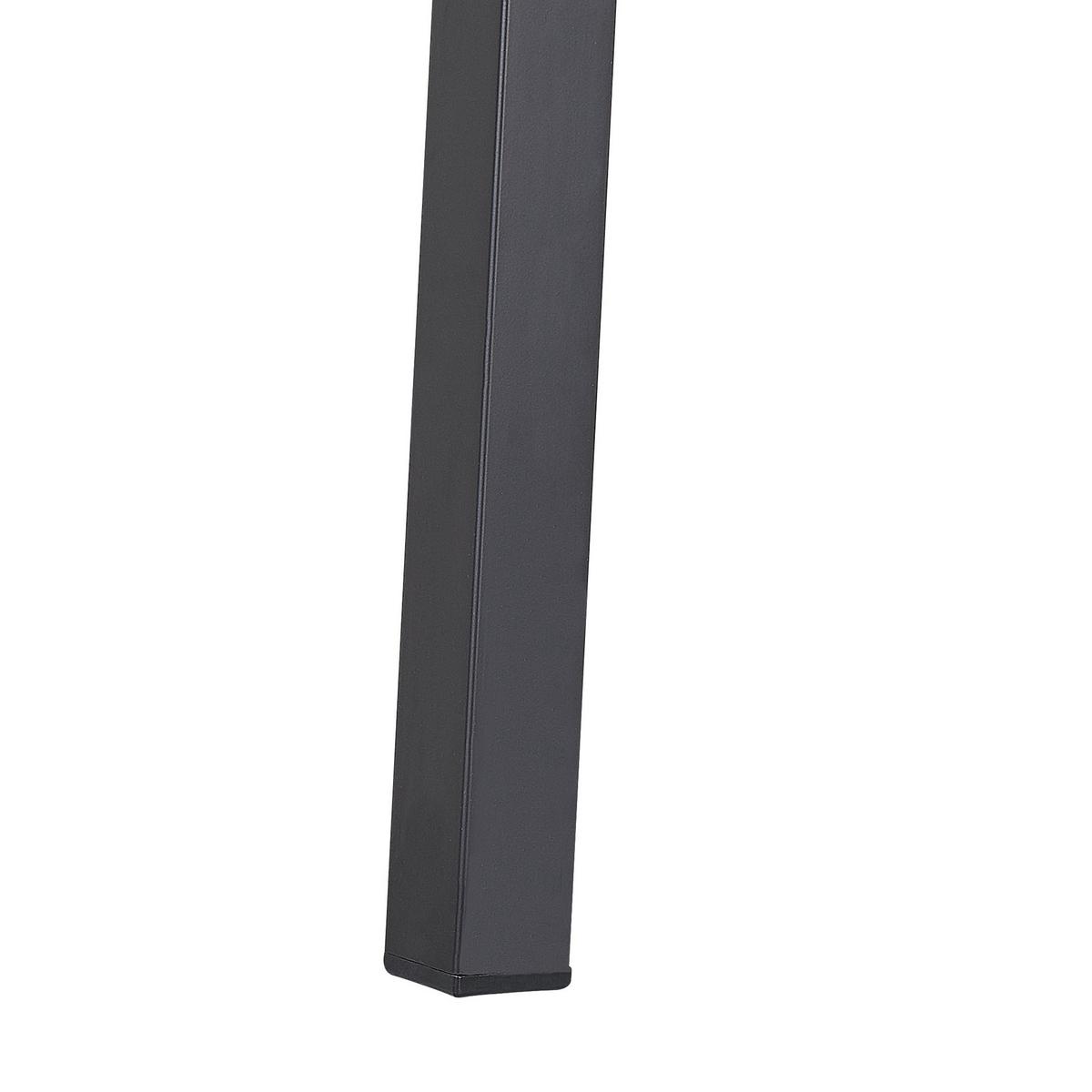 GARTENTISCH Aluminium schwarz 150/90 cm Canetto - Schwarz, Metall (150/90/76cm) - Beliani