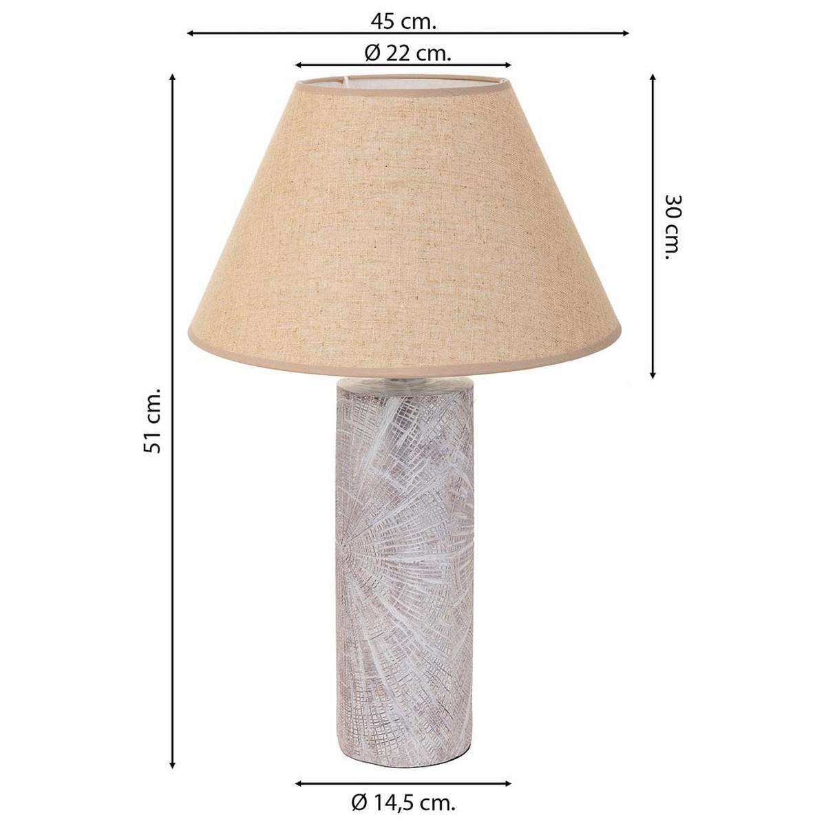 LAMPE aus Polyresin, weiß - Weiß, Stein (14.5/14.5/51cm) - Wanderlust