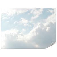 FOTOTAPETE für Schlafzimmer Dichte Weiße Wolken Himmel 100x70 - Blau/Weiß, Papier (100/70cm) - Muralo
