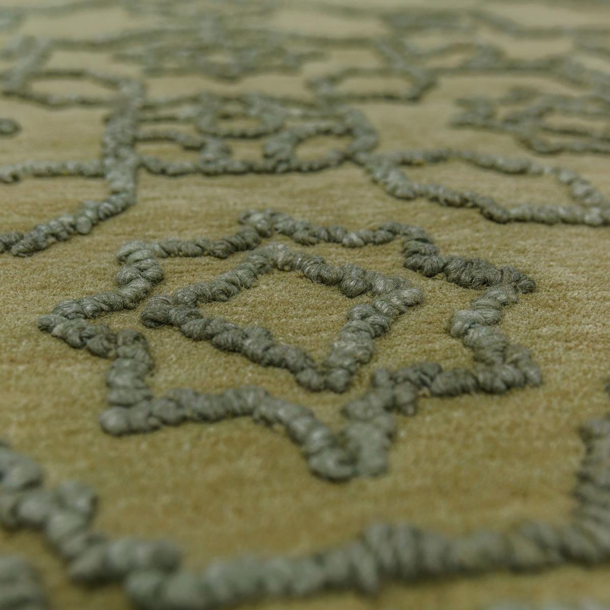 WOLLTEPPICH TINGIR, abstrakt, Grün, 160 x 230 cm - Grün, Textil (230/160cm) - KADIMA DESIGN