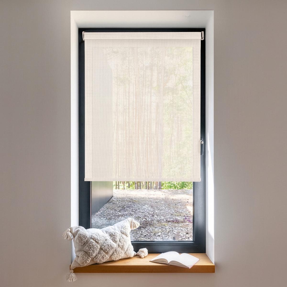 SCREEN-ROLLO without drilling 60X180 - Ecru, Kunststoff (60/180cm) - STORESDECO
