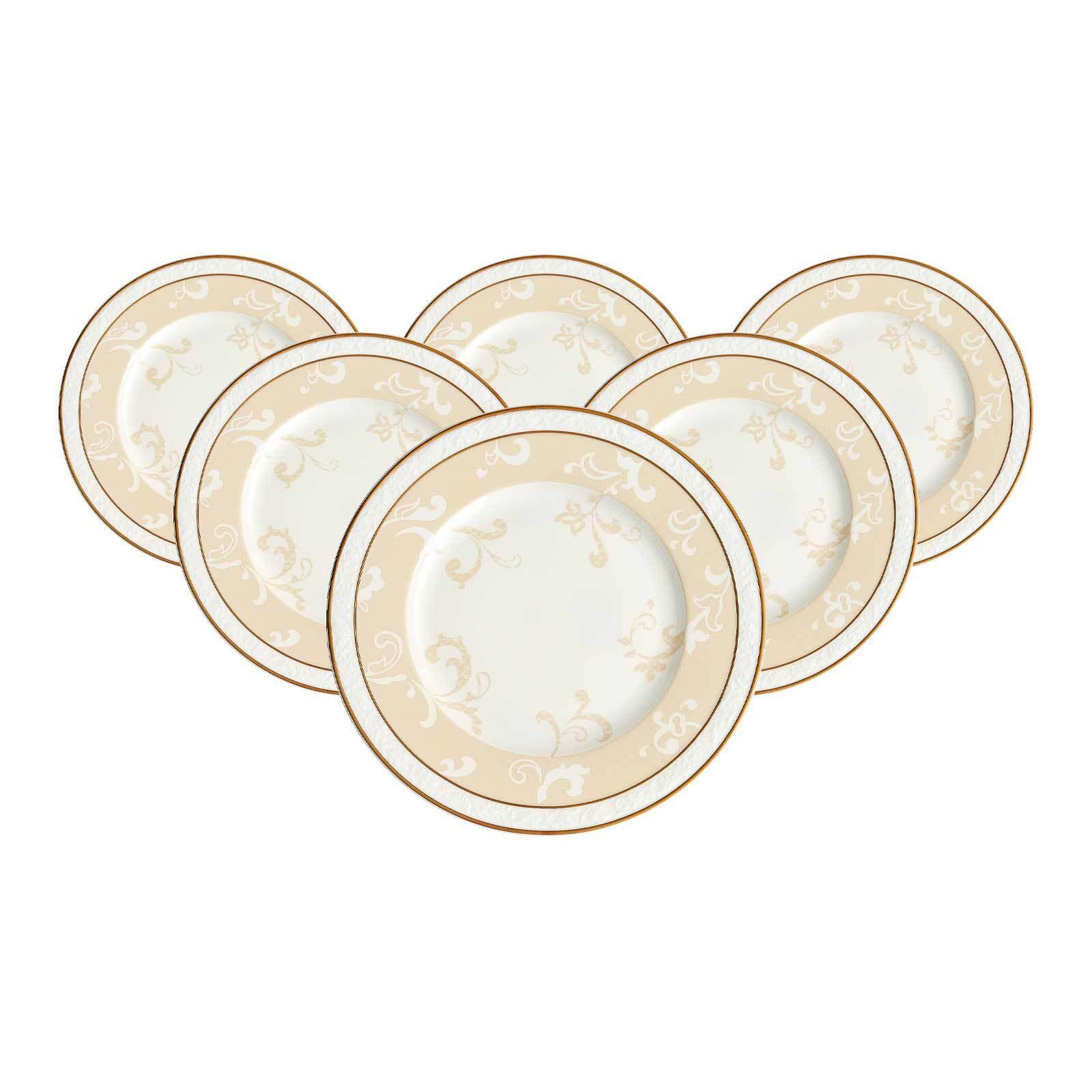 FRÜHSTÜCKSTELLER Ivoire weiß-gold ø 22,7 cm 6er Set - Goldfarben/Weiß, Keramik (22.7cm) - Villeroy & Boch