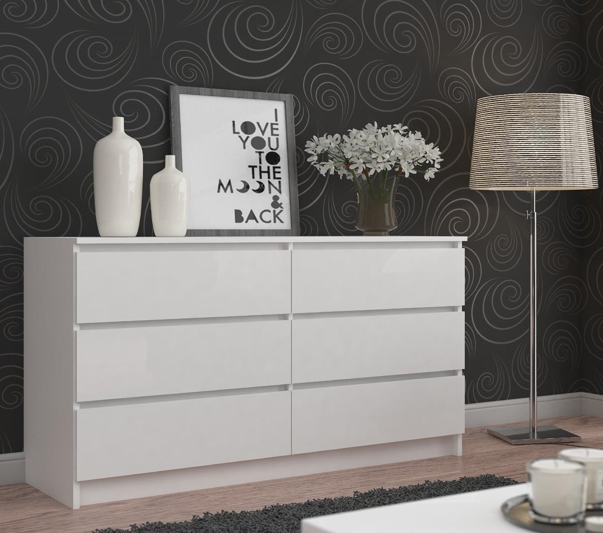 KOMMODE Weiß 77/160/40 - Weiß, Holzwerkstoff (160/77/40cm) - RAUMHIRSCH FURNITURE