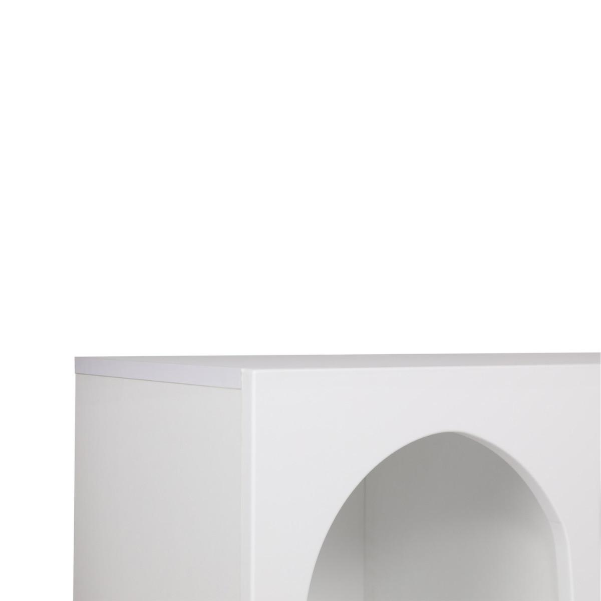 REGAL mit 5 Fächern 80/37/74 cm - Weiß, Holzwerkstoff (37/74/8cm) - Calicosy