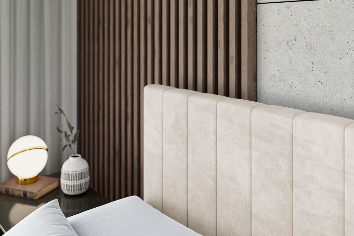 BOXBETT mit Matratze H3 und Lattenrost - EDITA - 140x200 cm Beige - Beige, Holzwerkstoff (140/200cm) - ALTDECOR