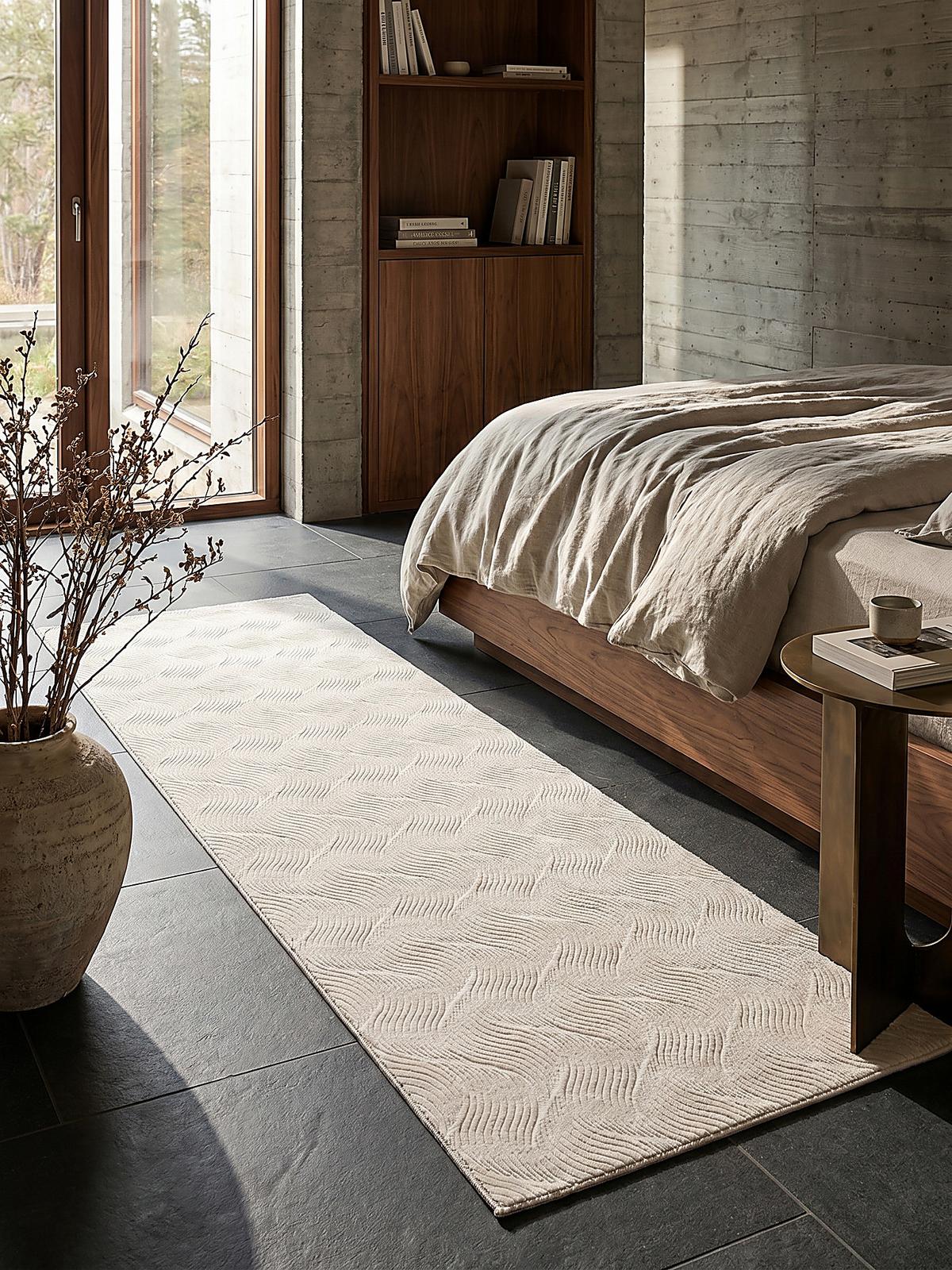 TEPPICHLÄUFER Antirutsch Geometrisch DALAR Polypropylen Creme 80 x 150 cm - Beige, Textil (80/150cm) - KADIMA DESIGN