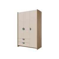 KINDERKLEIDERSCHRANK Lexi 3D2S 01 - Blau/Eichefarben, Holzwerkstoff/Kunststoff (124/198/60cm) - MIRJAN24