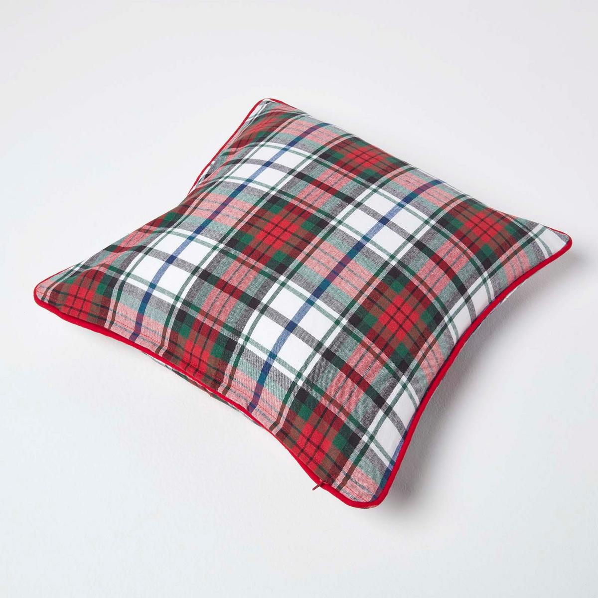 KISSENHÜLLE Macduff Schottenkaro 45/45 cm - Rot, Textil (45/45cm) - Homescapes
