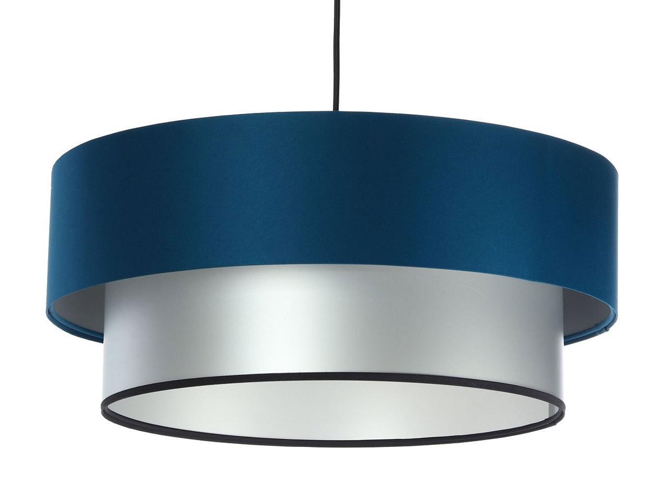 HÄNGELEUCHTE Blau 40/20 cm - Blau/Silberfarben, Kunststoff (40/1/20cm) - ONZENO