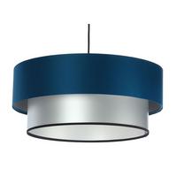 HÄNGELEUCHTE Blau 50/20 cm - Blau/Silberfarben, Kunststoff (50/1/20cm) - ONZENO