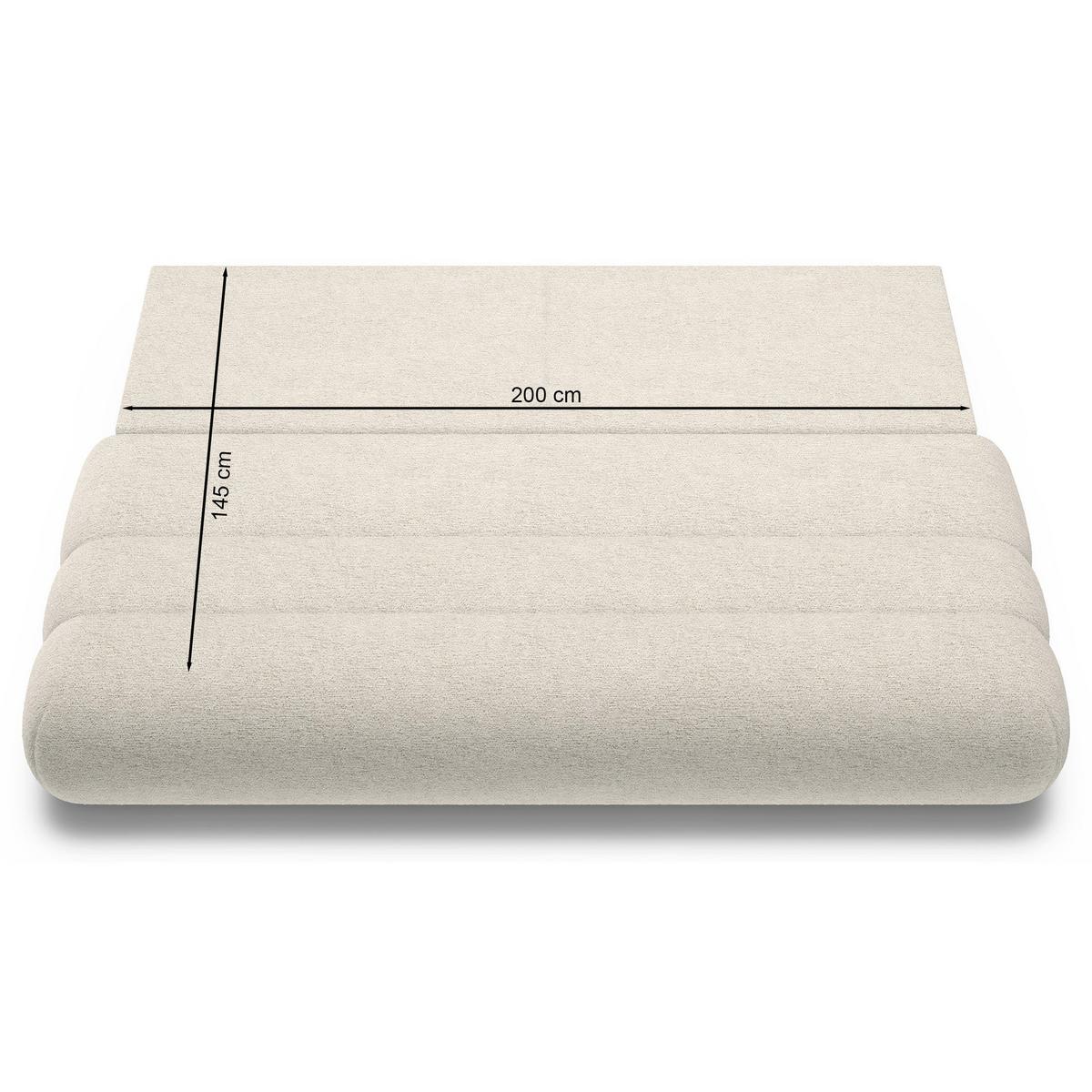 SCHLAFSOFA Arione 214 cm - Ecru/Schwarz, Kunststoff/Textil (214/74/104cm) - Selsey