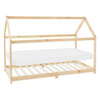 KINDERBETT mit Dach und Matratze 90x200 cm Natur - Naturfarben, Holz (90/200cm) - ML-DESIGN