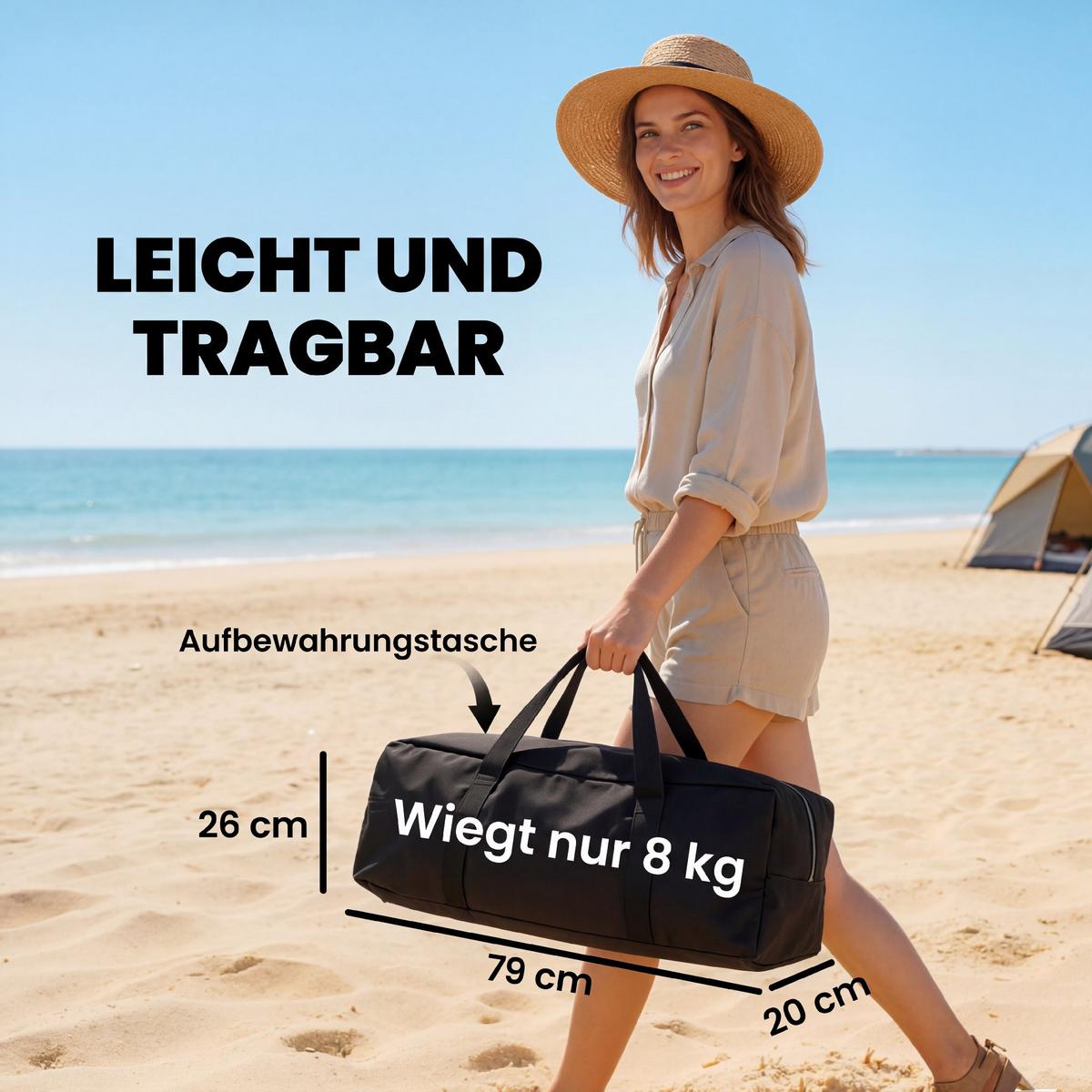 CAMPINGTISCH Aluminium Eiche - Eichefarben, Kunststoff/Metall (117/60/44cm) - Outsunny