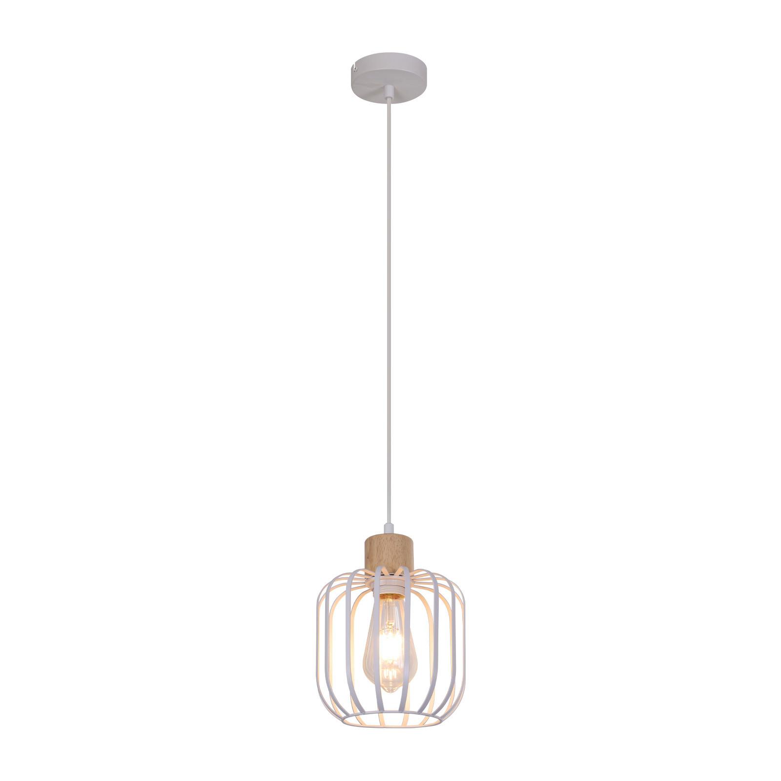 PENDELLEUCHTE Wyvith 18/10/145 cm - Weiß, Holz/Metall (18/10/145cm) - ZMH