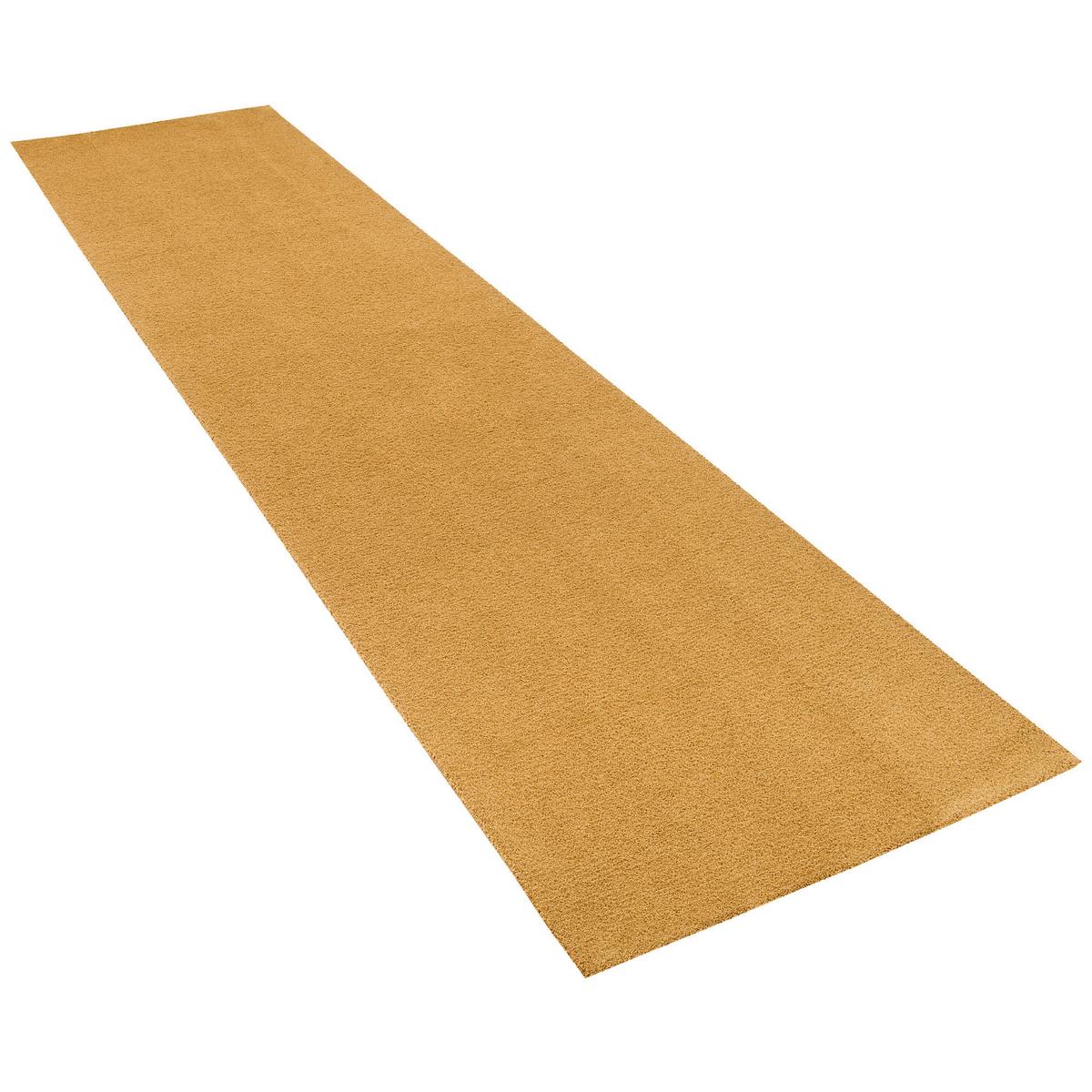 LUXUS LÄUFER HOCHFLOR SHAGGY TEPPICH VELVET - Currygelb, Textil (80/320cm) - Snapstyle