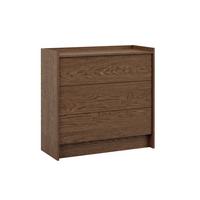 KOMMODE Japandi Dunkles Holz - Braun, Holzwerkstoff (93/90/38cm) - Petits-meubles
