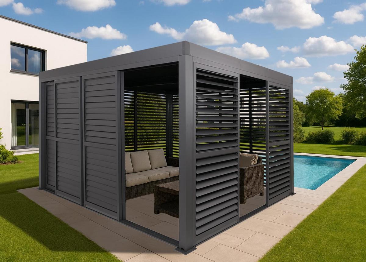 PERGOLA Anthrazit - Anthrazit, Metall (400/220/300cm) - MCW