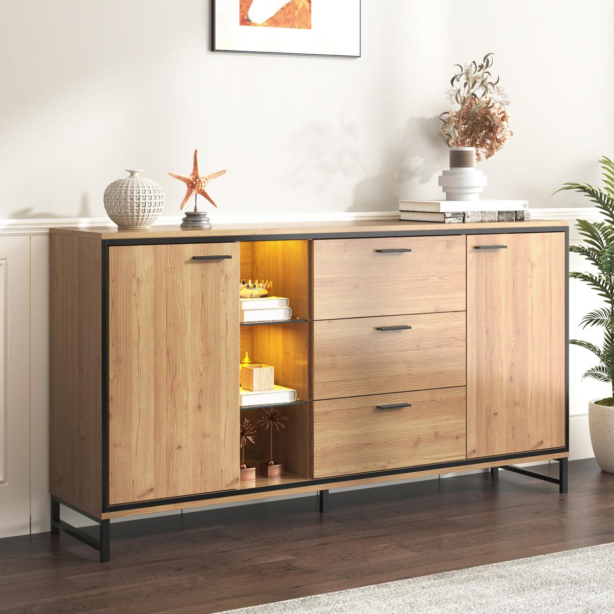 SIDEBOARD in Holzoptik 160/40/85 cm - Hellbraun, Holzwerkstoff (40/85/160cm) - Urban Meuble