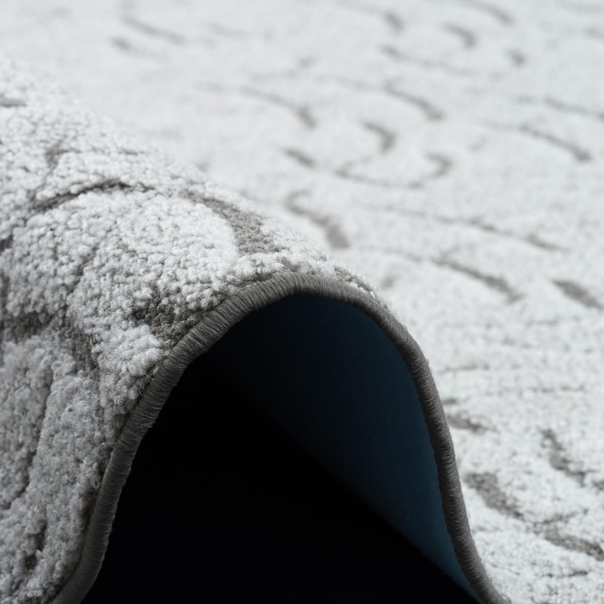 KONTURENSCHNITT HOCHFLOR TEPPICH FRIEDA RUND - Grau, Textil (160/160cm) - Snapstyle