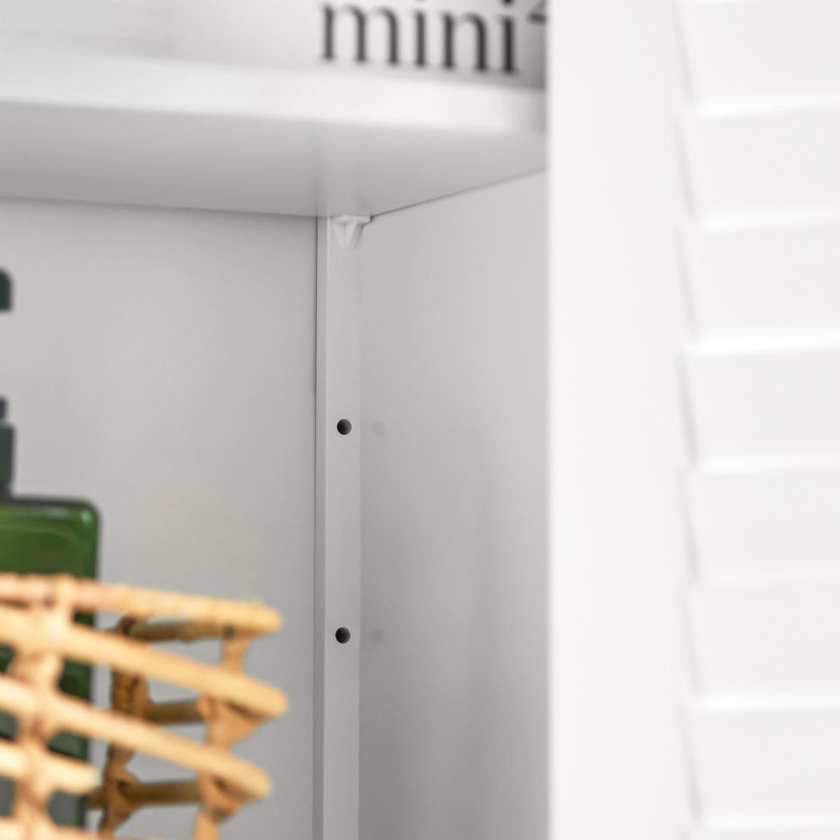 BADSCHRANK Weiß - Weiß, Holzwerkstoff (60/90/26cm) - SoBuy