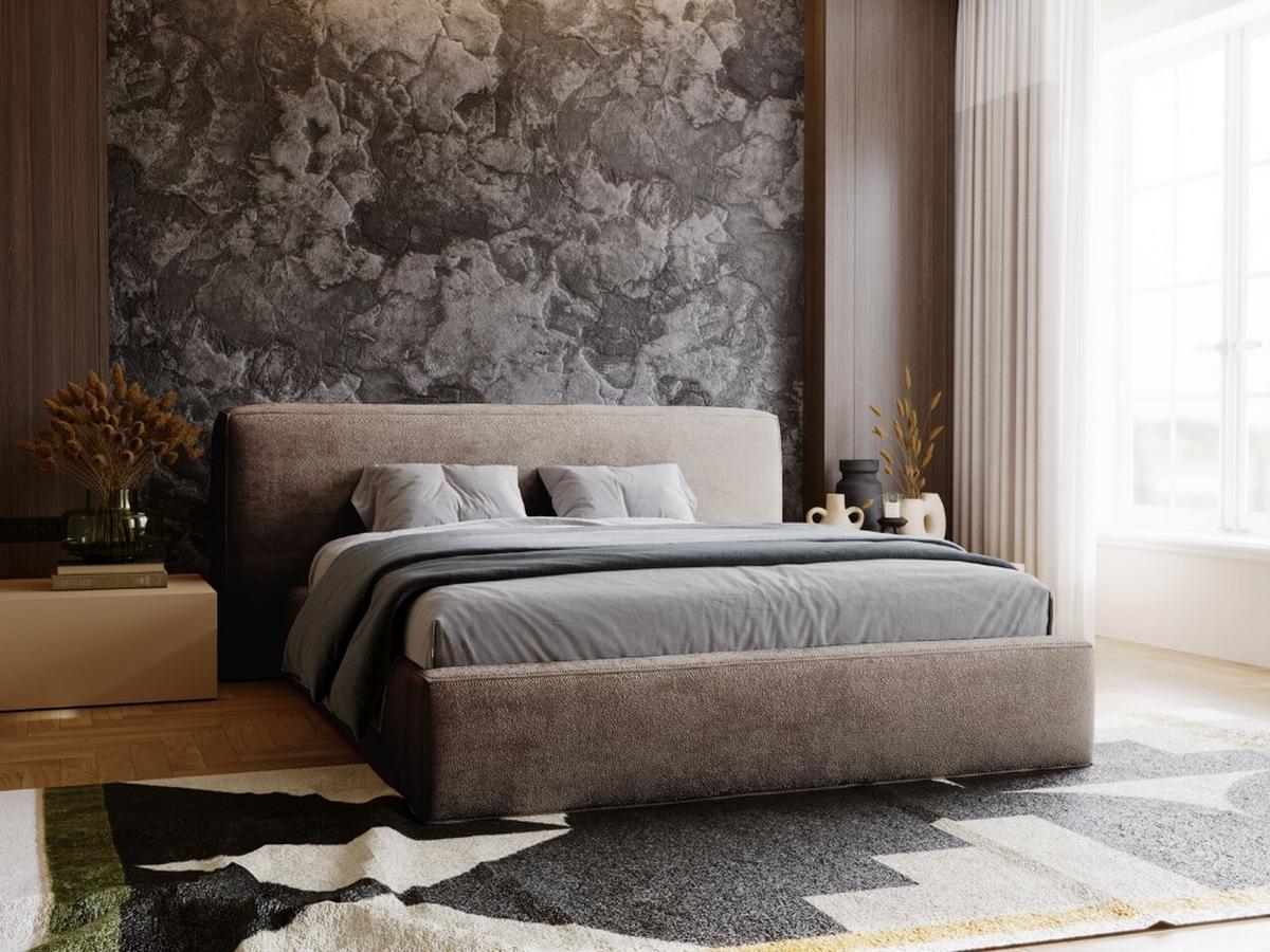 POLSTERBETT Monza 160x200 Braun - Braun, Textil (160/200cm) - Graingold