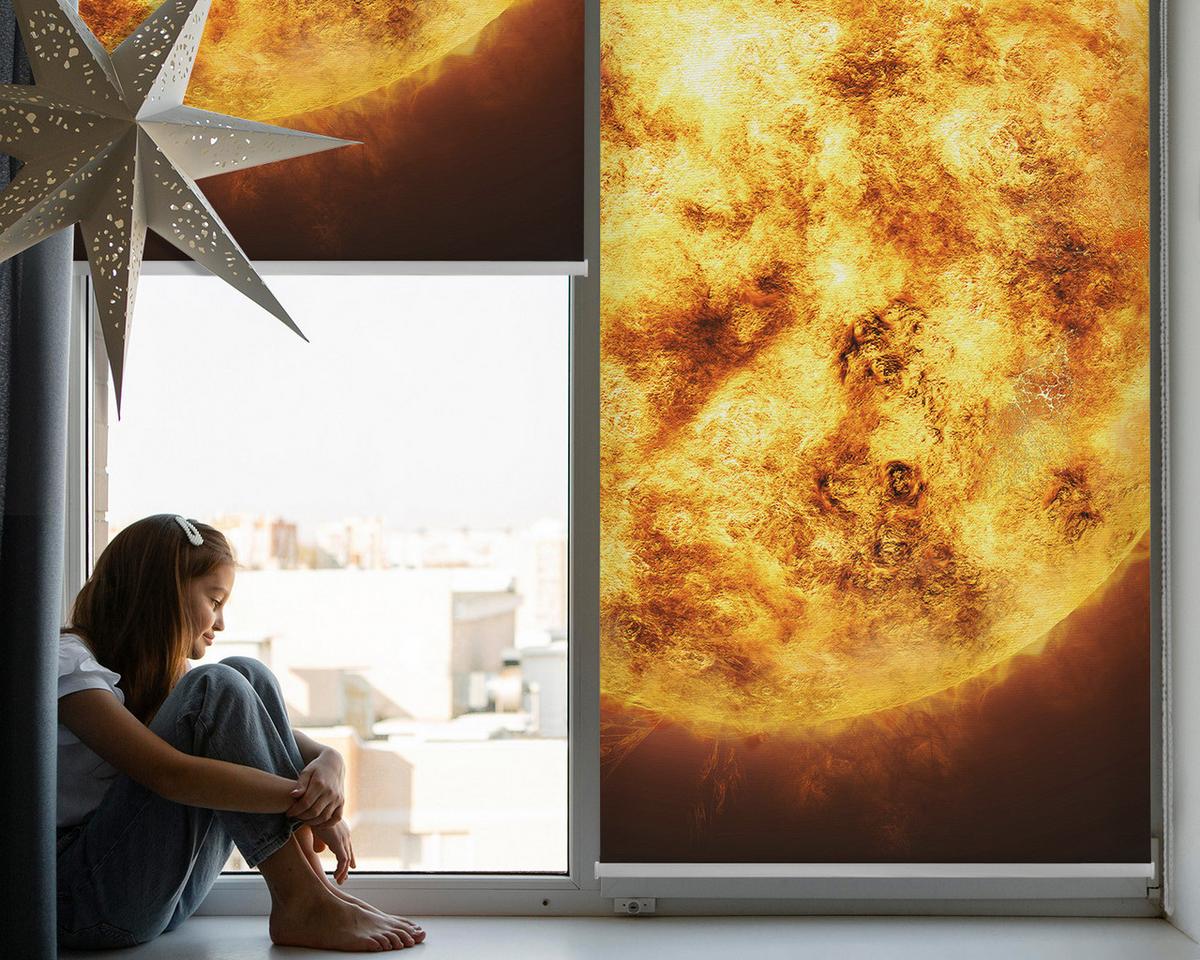 INNENROLLO - Fensterrollo - Rollo - 100x180 cm - Gelbes Gitter - Gelb, Kunststoff (100/180/0.5cm) - TULUP