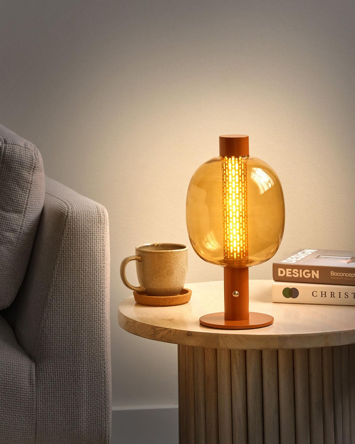 LED-TISCHLEUCHTE Braun Pulangi - Braun, Metall (15/15/30cm) - Beliani
