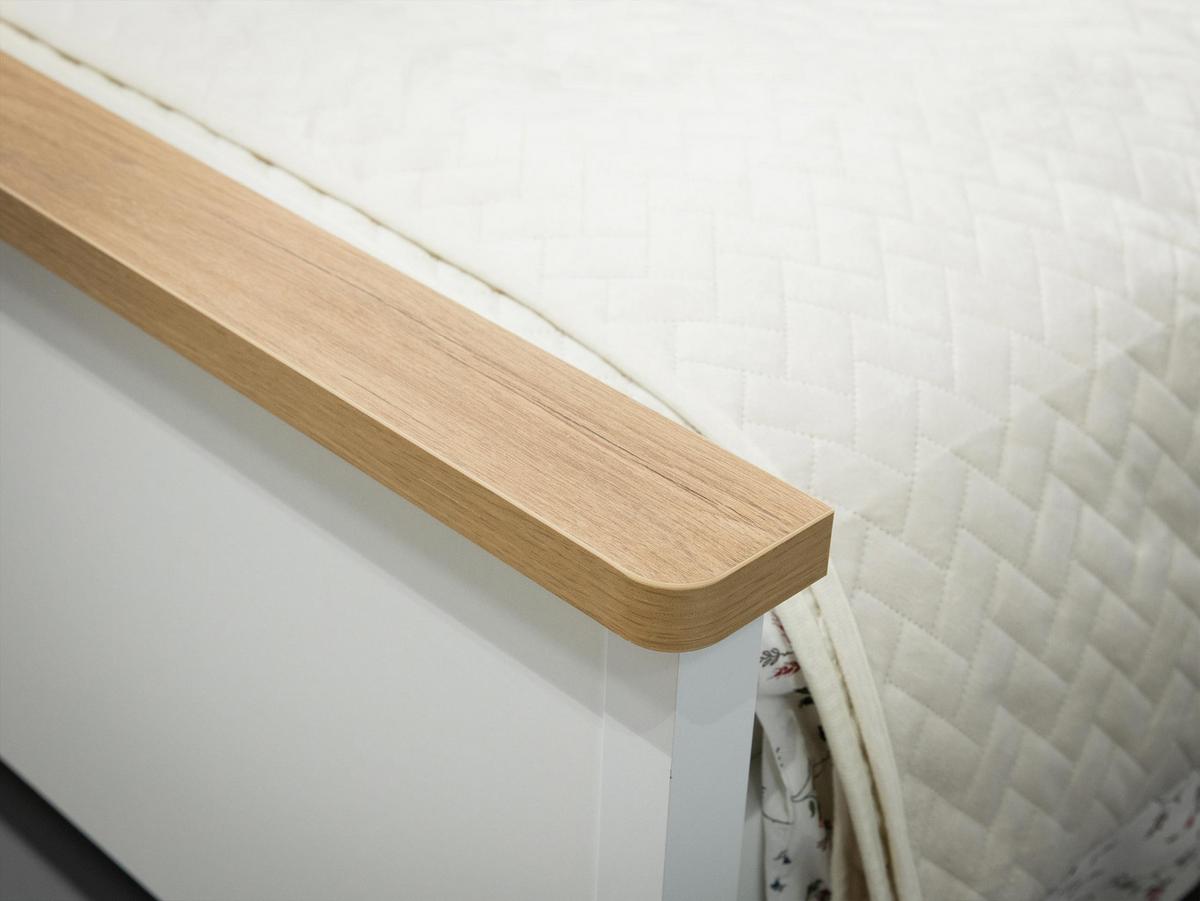 JUGENDBETT Story SO08 - Eichefarben/Weiß, Holzwerkstoff/Kunststoff - MIRJAN24