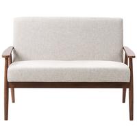 2-SITZER-SOFA Stoff Dunkelbraun/Grau Esrum - Dunkelbraun, Textil (111/79/72cm) - Beliani