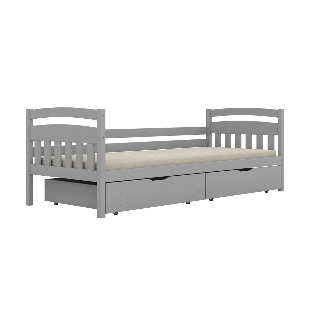 BETT 90/200 Tosia Grau - Grau, Holz (90/200cm) - Petits-meubles