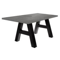 ESSZIMMERTISCH Elia 8 160 x 90 x 75 Esstisch Schwarzstahl/Graphit - Hellgrau, Holz (160/90/75cm) - 58aufmkessel