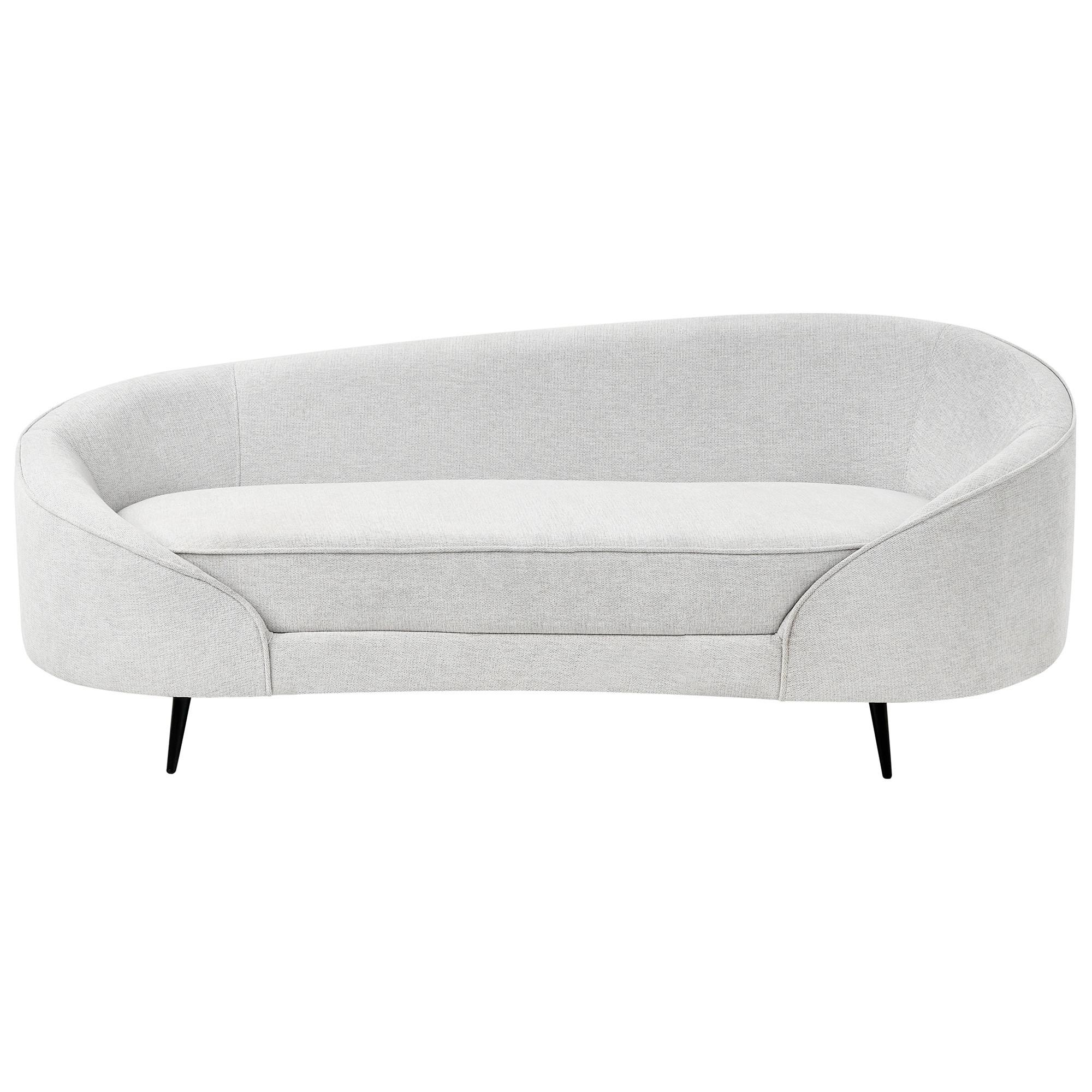2-SITZER-SOFA Stoff Cremeweiß Savar - Creme/Schwarz, Textil (183/69/84cm) - Beliani