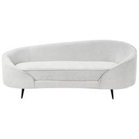 2-SITZER-SOFA Stoff Cremeweiß Savar - Creme/Schwarz, Textil (183/69/84cm) - Beliani