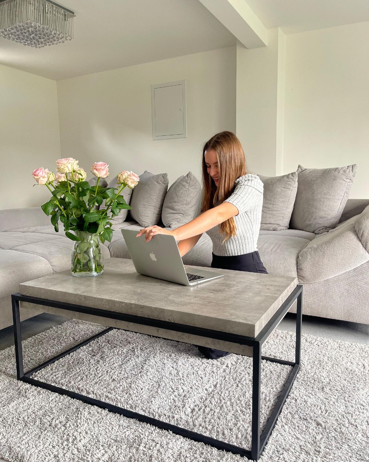 COUCHTISCH grau rechteckig Altos - Grau, Holzwerkstoff (64/104/44cm) - Beliani
