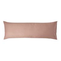 SEITENSCHLÄFERKISSENBEZUG Damast-Streifen, 48/136 cm - Taupe, Textil (50/140cm) - Homescapes