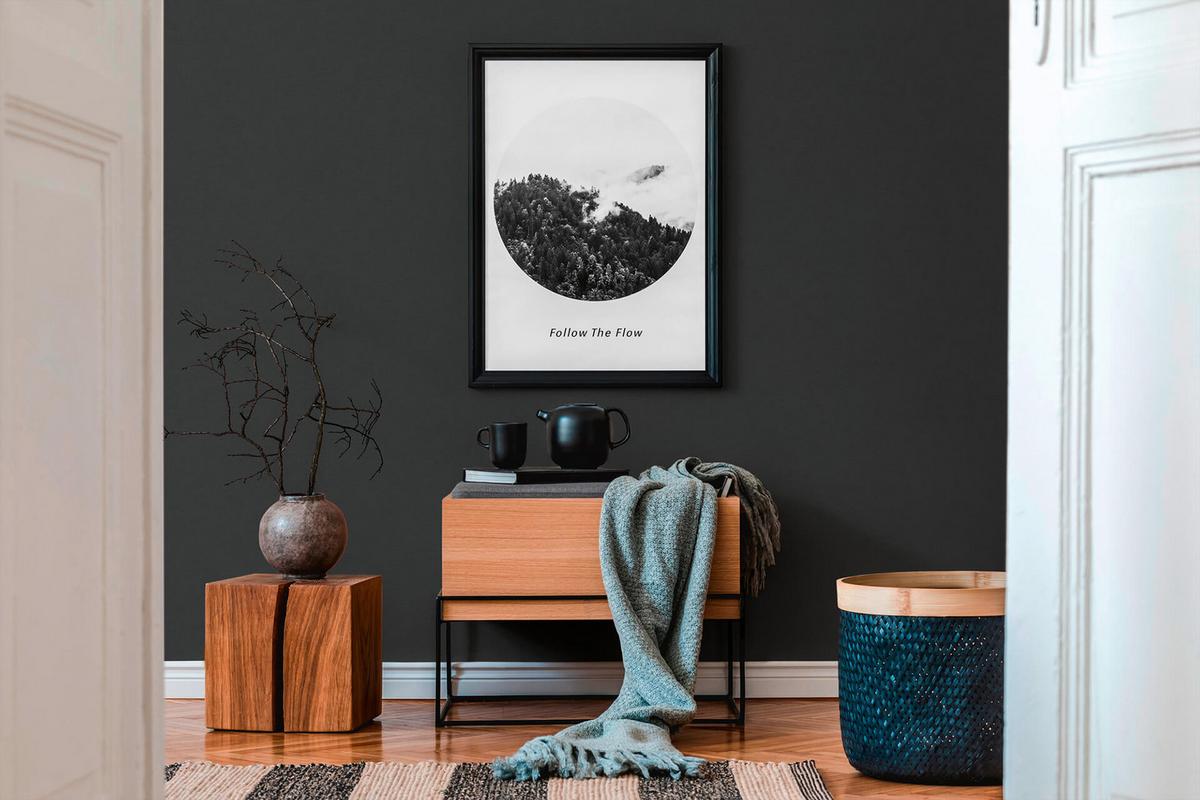 VLIESTAPETE Schwarz 53/1005 cm - Schwarz, Textil (53/1cm) - KUNSTLOFT
