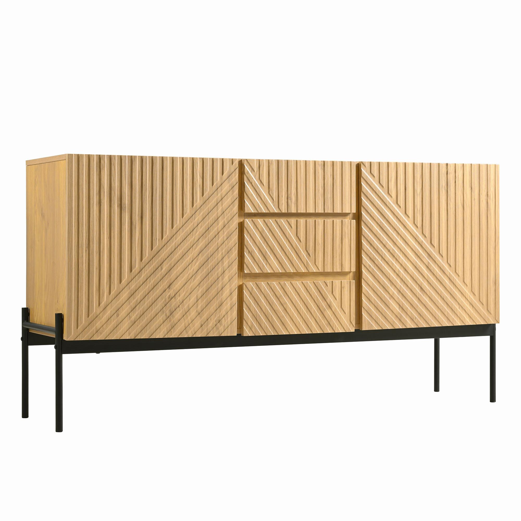 SIDEBOARD Naturholzoptik 150/40/75 cm - Hellbraun, Holzwerkstoff (40/75/150cm) - Urban Meuble