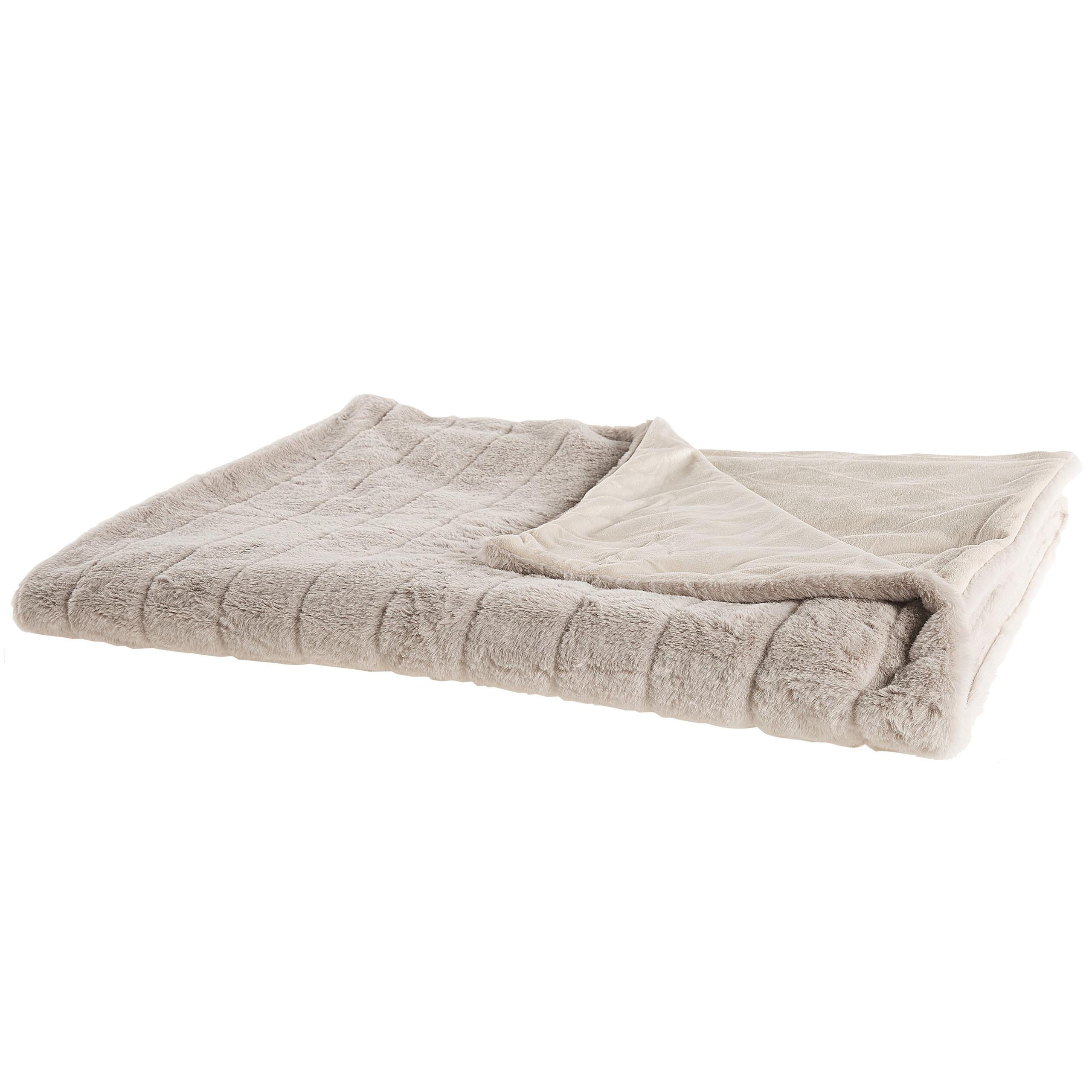 DECKE Beige Labyar 180/220 cm - Beige, Textil (180/220cm) - Beliani