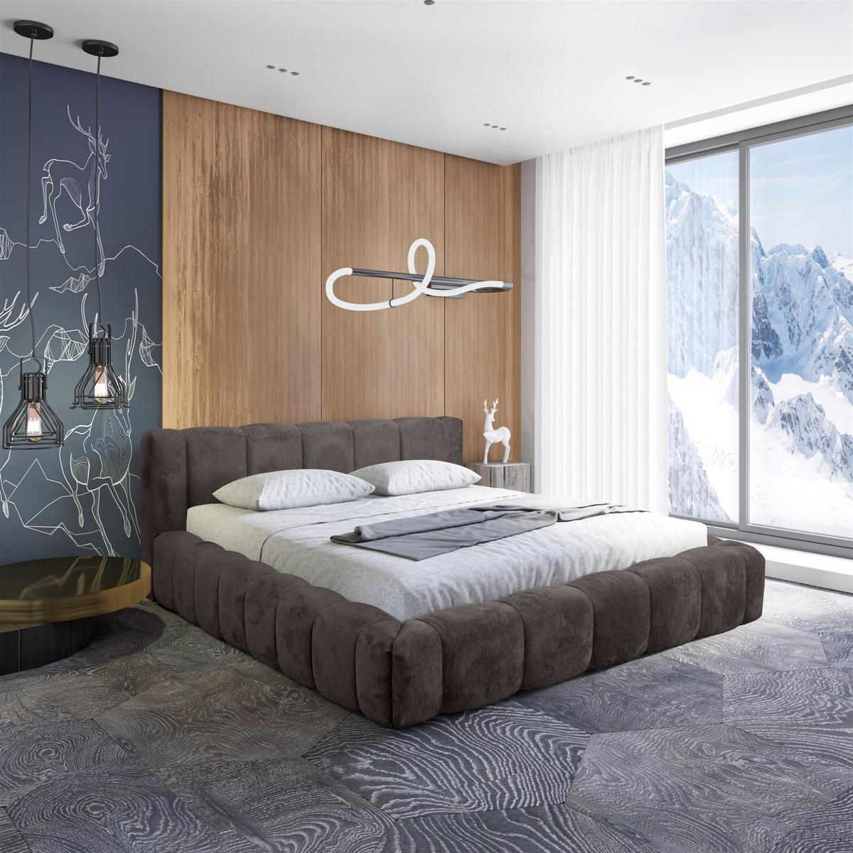 POLSTERBETT Hailey In Tender Way - Anthrazit, Holzwerkstoff/Textil (180/200cm) - Fun Möbel