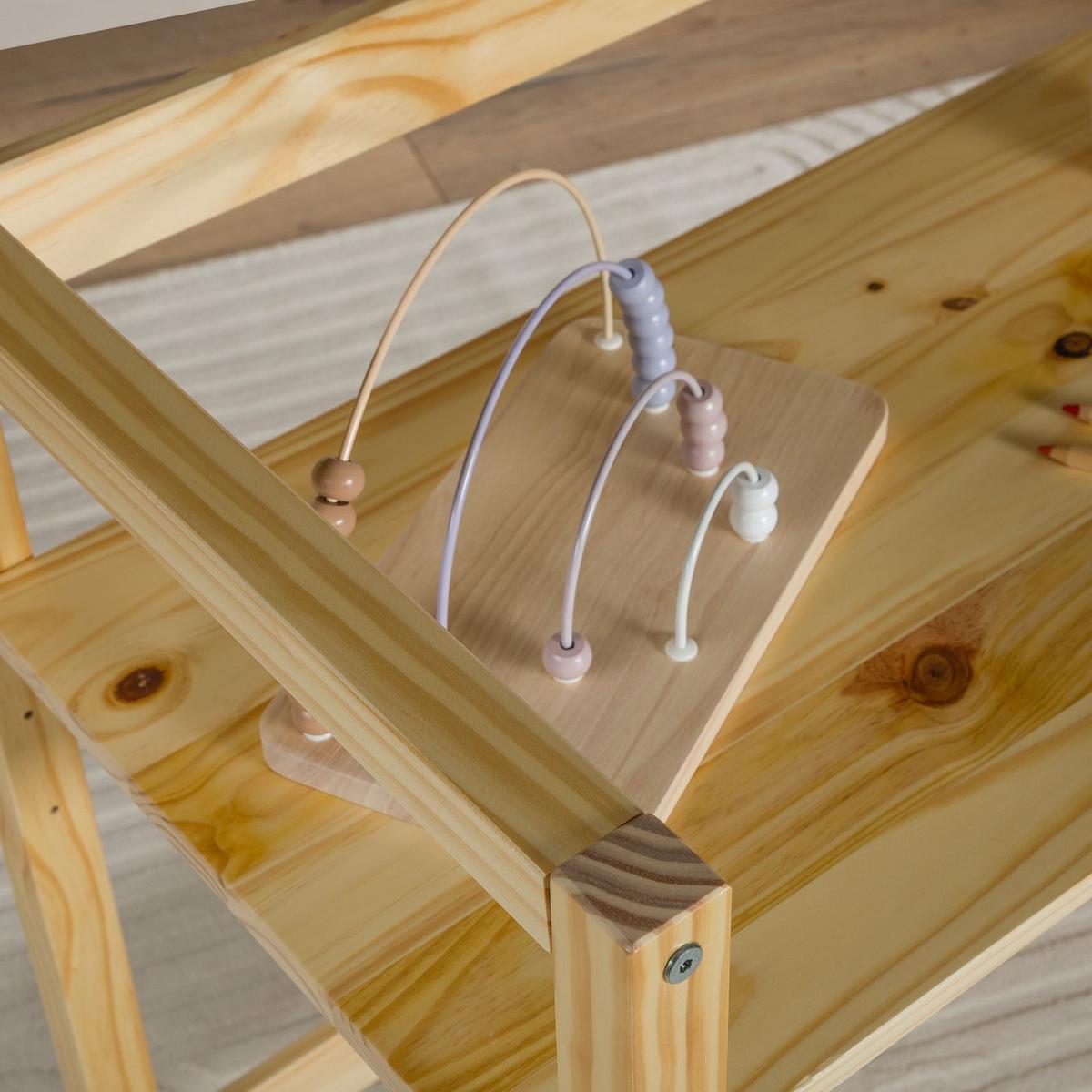 KINDERSCHREIBTISCH SUZA - Naturfarben, Holz (80/75/47cm) - IDIMEX